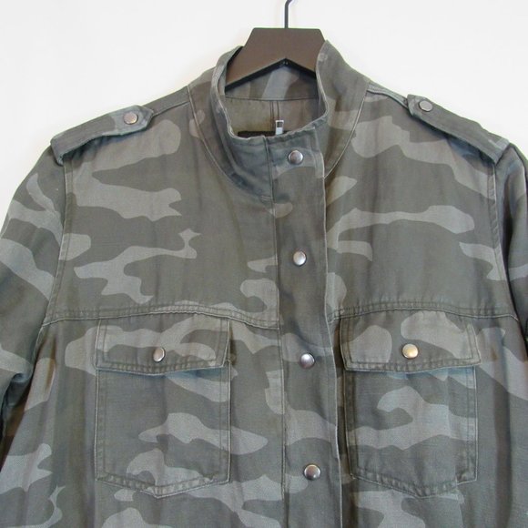 Rails Collins Camo Rose Patch Linen Jacket - Picture 9 of 12